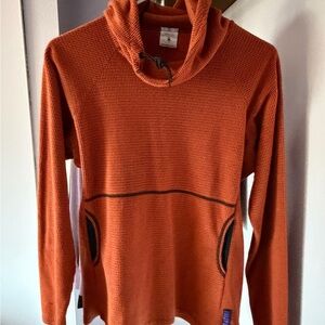 Melanzana Burnt Orange Grid Hoodie